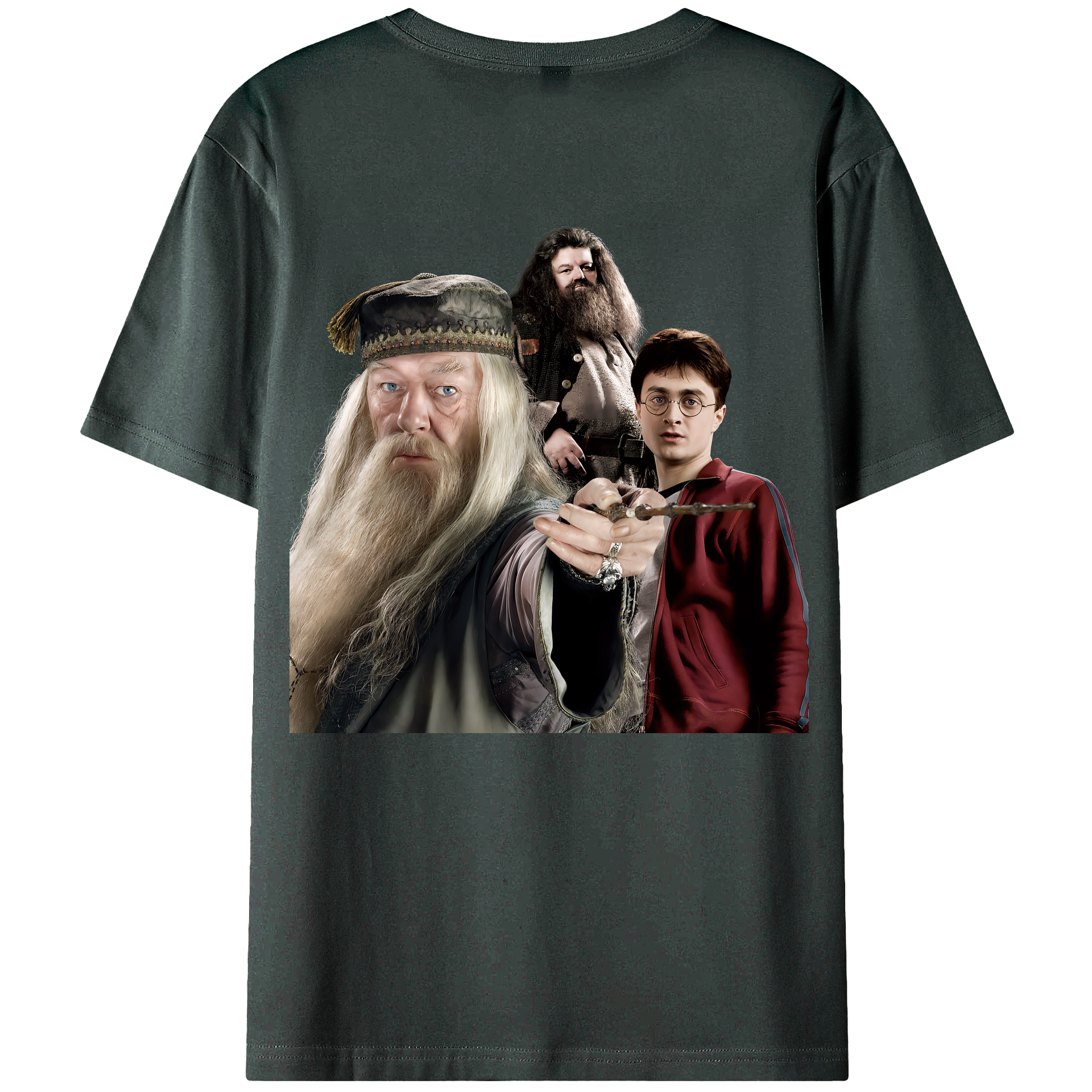 （画像用） Harry Potter ハリー・ポッターシリーズ 綿100％ メンズ半袖Tシャツ（バックプリント） 通気性